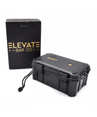 Elevate Bar Co. Travel Carrying Case - 15-Count- Waterproof, Crushproof, Airtight Seal, Durable Black Portable Case