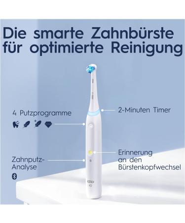 Oral-B io Series 4 Electric Toothbrush 4 Cleaning Modes Award-Winning Design Quiet White Best Dental Care Solution (Stiftung Warentest 12/2023) - Buy Online on GoSupps.com