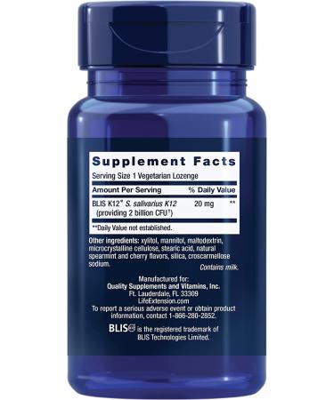 Life Extension FLORASSIST Throat Health Lozenges - 30 Count for Soothing Relief - Buy Online on GoSupps.com