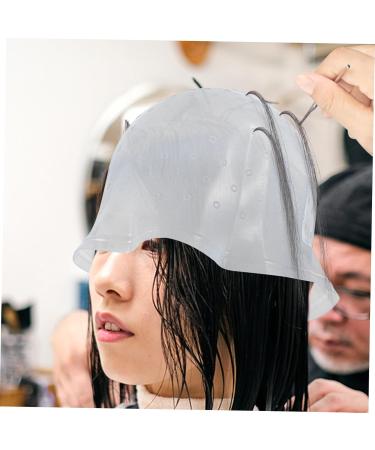 FRCOLOR caps salon hair cap hair highlighting hat silicone hair coloring hat silicone hair salon cap silicone highlight hat salon silicone cap hair highlight hat brighten dye Silica gel - Buy Online on GoSupps.com