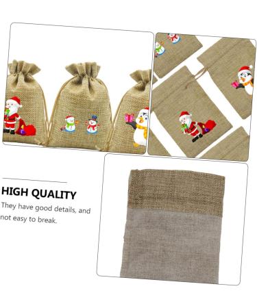 KOMBIUDA 12pcs Christmas Drawstring Bag Candy Bags Burlap Lovely Bags Hold Accessories Bag Storage Bag Pocket - Buy Online on GoSupps.com