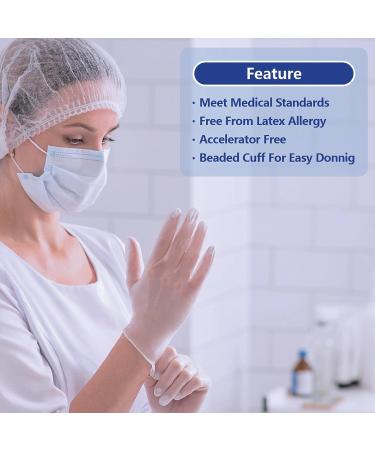 Vinyl Exam Gloves - Latex-Free, Powder-Free, Clear - Large 100 Pcs Box - 3.5 mil Medical Grade - for Nursing, Office, Kitchen, Pet Care, Cleaning - Buy Online on GoSupps.com
