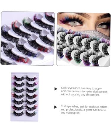 minkissy 7 Pairs Fake Eyelashes False Lashes Curl Lash Extensions Individual Lashes False Eyelashes Makeup Eyelashes Lash Clusters with Color Fake Lashes Make up Extend Chemical Fiber - Buy Online on GoSupps.com