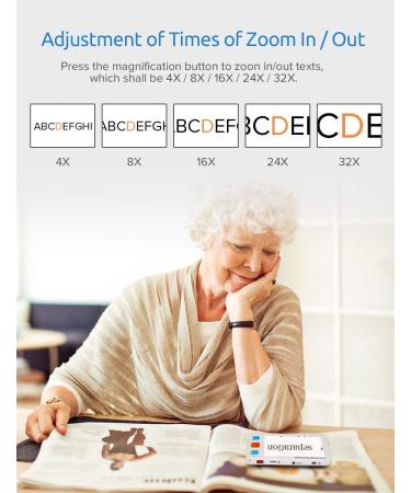 Eyoyo Portable Digital Magnifier Electronic Reading Aid 5.0 inch w/Foldable Handle for Low Vision Color Blindness 4X-32X Times Zoom 17 Color Modes 5 Levels for Brightness 5 inch 4X-32X - Buy Online on GoSupps.com