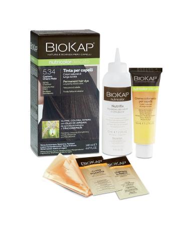 BIOKAP TINTE honey chestnut 140ml casta o miel id al pour la cuisine et les boissons chaudes parfait pour sucrer th s desserts et p tisseries contenance 140 ml et convient ceux qui privil gient Ch tain Miel 1 unit (Lot de 1)