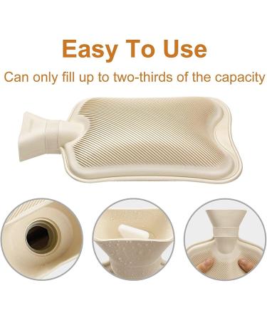 Maie's Hand Warmer - Cozy Plush Heat Bottles for Back Neck Waist & Bed - Winter Warmth in Fluffy Gray Cover - Buy Online on GoSupps.com
