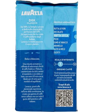  Lavazza LAVAZZA DEK Pack of 20 Italian ground coffees caffeine-free 250g - Buy Online on GoSupps.com
