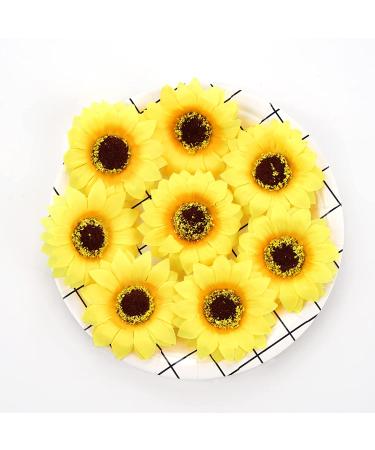 12 Pieces 2.75 Inch Sunflower Daisy Hair Clips - Perfect for Beach Wedding, Bridal Accessories, Photography Props - Yellow Floral Hair Accessories for Girls and Women - Buy Online on GoSupps.com