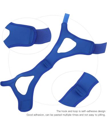 Buy Adjustable Anti-Snoring Chin Strap - Breathable Jaw Support Belt (Blue) for Better Sleep | International Shipping Available - Buy Online on GoSupps.com