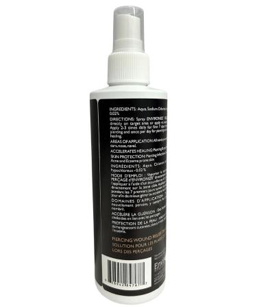 Best Piercing Aftercare Spray - Hypochlorous Acid Cleaner for Ear Nose Navel and Body Piercings - Alcohol-Free Solution - 225ml - Buy Online on GoSupps.com