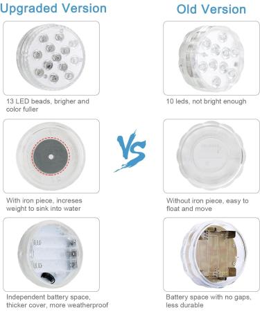 Underwater LED Pool Lights - 4 Pack with Remote Control IP68 Waterproof 16 RGB Modes for Garden Pond & Party Lighting - Buy Online on GoSupps.com