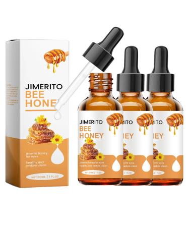3 Pieces Jimerito Honey Eye Drops, Jimerito Honey Eye Drops, Stingless Bee Honey, Relieves Eye Fatigue and Dryness, for Eye Health