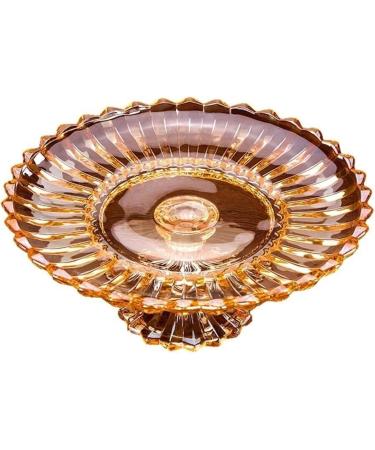 Kitchen Countertop Fruit Rack Fruit Basket Crystal Glass Fruit Bowl Decorative Centrepiece Fruit Basket Fruit Serving Bowls for Fruits Bread Vegetable Snacks Storage Fruit Trays for Party (Color : Onecolor