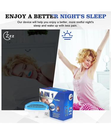 2-in-1 Anti Snoring Nose Air Purifier | Nasal Vents for CPAP Users | Stop Snoring Sleep Aid for Men and Women - Blue - Buy Online on GoSupps.com