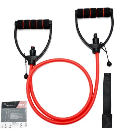 zhiamz Resistance Bands with Handles - Red (Light)