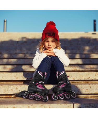Rollingsurfer Adjustable Inline Skates - Full Light Up Wheels - Beginner Roller Blades for Kids & Adults - Pink - Large Size (5-9) - Buy Online on GoSupps.com