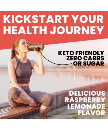 KEPPI Keto Electrolytes Powder - Raspberry Lemonade 50 Servings - No Sugar, Carbs - Advanced Hydration Supplement | Boost Energy - Sugar-Free Electrolyte Drink - Buy Online on GoSupps.com