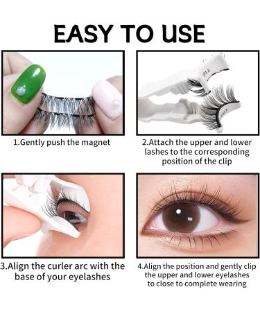Natural Magnetic Eyelashes with Applicator - Reusable Magnetic Eyelashes Natural Look False Eyelashes without Eyeliner Best Magnetic Lashes No Glue with Clamp for Beginners (Magnetic Lashes-03) 03# - Buy Online on GoSupps.com
