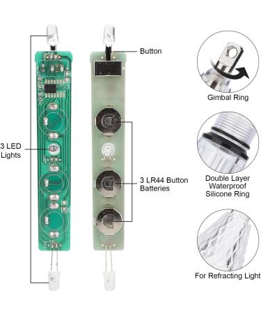 6 PCS Deep Drop LED Fishing Lights - Waterproof Colorful Flashing Strobe Bobbers for Saltwater & Freshwater Fishing - Buy Online on GoSupps.com