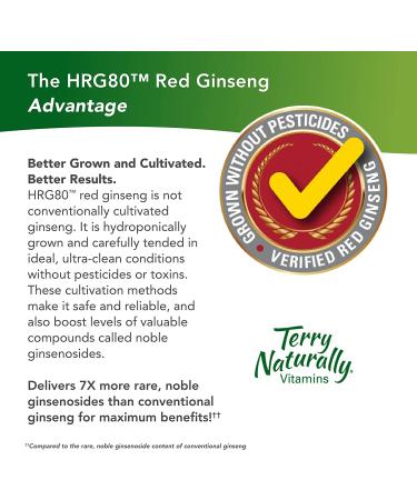 Terry Naturally HRG80 Red Ginseng Energy â€“ 30 Easy Chew Tablets for Boosted Vitality - Buy Online on GoSupps.com