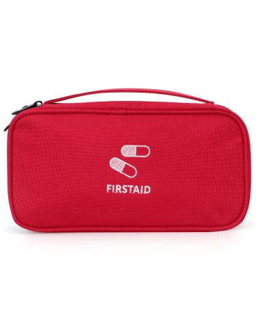 FYY Empty First Aid Bag  Red First Aid Bag Empty Portable Medical Organizer Bag for Traveling Camping Hiking Home Office-Red