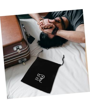 SKISUNO 8 Pcs Storage Bag Travel Hair Tools Hairdryer Bonnet Hair Dryer Travel Bag Gym Bag Black Velvet - Buy Online on GoSupps.com