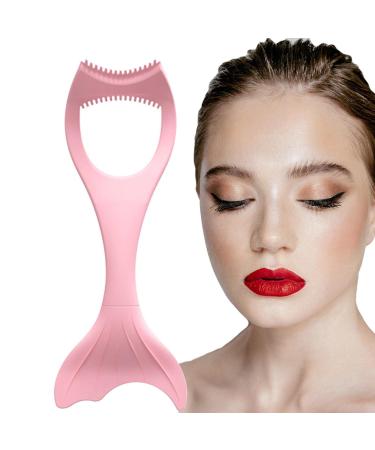 Silicone Makeup Stencil Multifunctional Mascara Applicator Tool | Mascara Applicator Tool for Beginners Stencil Pads for Winged Eyeliner Lashes Lip Liner Beauty Ruler Money money Pink