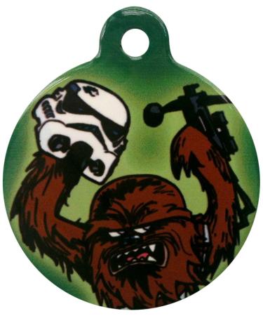 Platinum Pets Star Wars 1.5-Inch Smartphone Pet ID Tag with Chewbacca Design