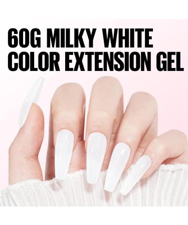 Tomicca 60g Polygel Acrylic Gel for Nails - White Quick Extender Gel Starter Set | Long Lasting & Natural Look for Beginners & Salon Professionals - Buy Online on GoSupps.com