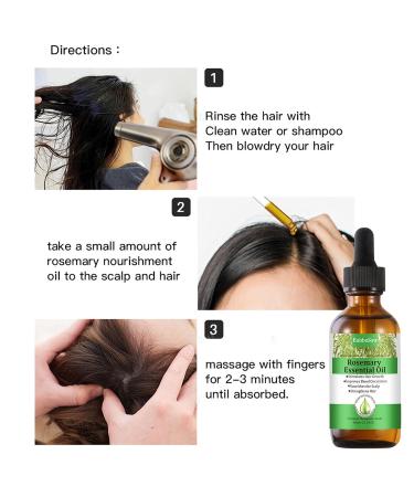 Shenrongtong Rosemary Oil for Hair Growth - Pure Essential 2.11 fl oz Bio-Rosmarin Oil Nourishes Scalp & Stimulates Hair Growth - Buy Online on GoSupps.com