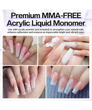 Modelones 4oz Professional Acrylic Nail Liquid - MMA Free, Non-Yellowing Medium Drying Formula - Buy Online on GoSupps.com