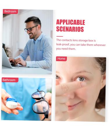 Buy BUIFULSIC Double-Latin Contact Lens Case & Solution - Hard Shell Travel Accessory | Red 16.5x7x5.5cm - Sensitive Contact Holder - Buy Online on GoSupps.com