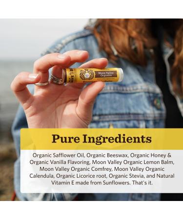 Moon Valley Organics Beeswax Lip Balm for Moisturizing Lips and Cuticles (SWEET HONEY 1-Pack) - Buy Online on GoSupps.com