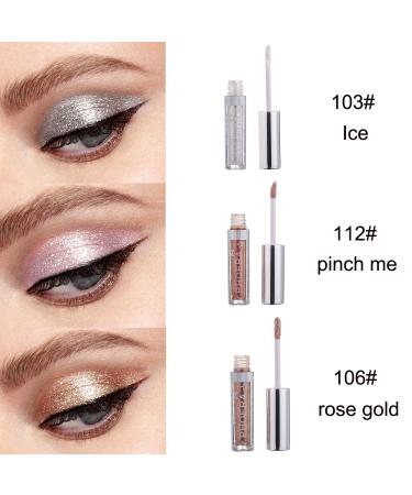 PHOERA Glitter Eyeshadow & Eyeliner Set | Waterproof Long-Lasting Makeup for Eyes - Shimmering Sparkle & Glow | Metallic Eyeshadow Pencil Stick - Buy Online on GoSupps.com