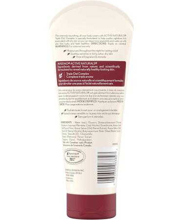 Aveeno Intense Relief Overnight Cream - Shea Butter Colloidal Oatmeal - Dry Skin Lotion- Fragrance Free 208 mL - Buy Online on GoSupps.com