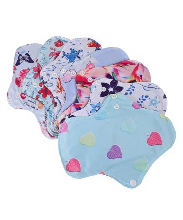 Hemoton 7pcs Womans Panties Womens Pads Bamboo Charcoal Cloth Panty Liners Reusable Pads Reusable Period Pads Cloth Pad Storage Bag Menstrual Pad Washable Fabric Women's