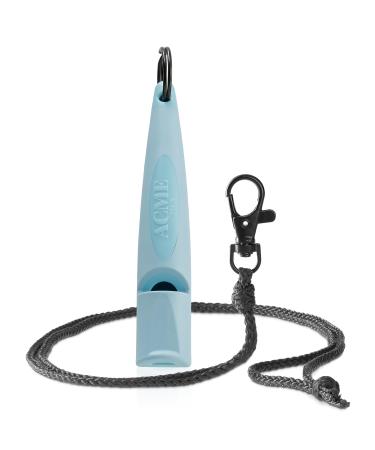 Acme dog whistle No.210.5 (Update 2023) with free pipe band in matt black |Alpha |Ideal for the recall |Large reach |Frequency standardized (Baby Blue)