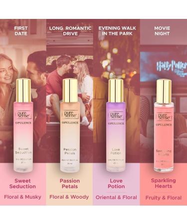 Pure-Sense Opulence Perfumee Gift Set (Hearts + Sweet + Passion + Love) | Birthday Gifts | Long Lasting Luxury Perfume Travel Combo Pack 25x4ml | for Women Wife Girlfriend Sister - Buy Online on GoSupps.com