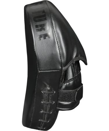 FightX Punching Mitts for Boxing Leather Curved Punch Mitts - Men & Women MMA Training Equipment - Muay Thai Sparring Training Mitts - Hitting Pads in Multiple Colors - Full Black - Buy Online on GoSupps.com