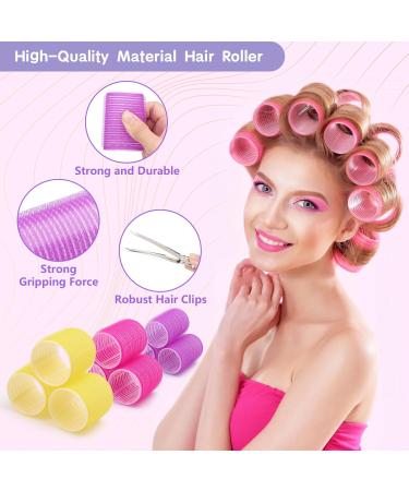 Qinzave 46-Piece Curling Winder Set Large Hair Rollers & Clips for All Hair Types 63mm 36mm 25mm Curlers for Long Medium Short Thin & Thick Hair - Buy Online on GoSupps.com