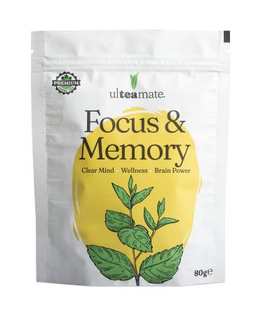 Ulteamate Focus and Memory Tea Nootropic Brain Booster concentration brain energy coffee alternative without caffeine with ginkgo biloba Ashwagandha Gotu Kola rosemary and sea - Buy Online on GoSupps.com