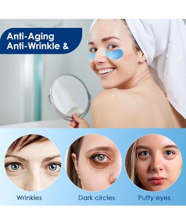 60 Pi ces bleu Patch Yeux masques hydratants pour les yeux R duit les Cernes Poches et Rides Pour hydrater Masque Collagene Soin Contour des pour Femmes/Hommes - Buy Online on GoSupps.com