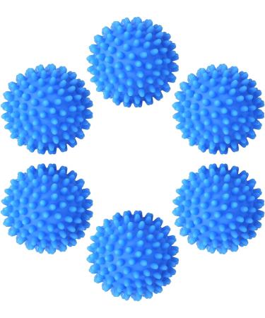 6Pcs Reusable Dryer Tumble Balls for Laundry - Reduce Wrinkles & Static Cling - Blue - Buy Online on GoSupps.com