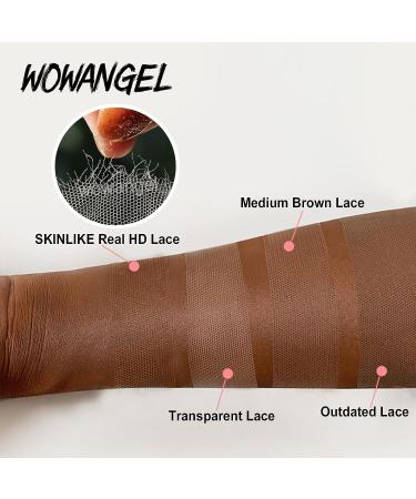 WOWANGEL 13x6 HD Lace Front Wig Human Hair 18 Inch 250% Density Straight Brazilian Remy Hair - Self Growing Hairline, Invisible Knots - Buy Online on GoSupps.com
