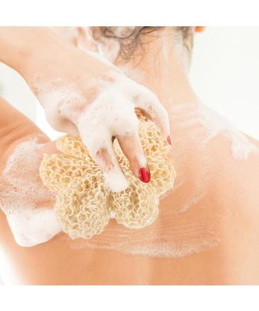 FRCOLOR Natural Loofah Bath Sponge - Exfoliating Body Scrubber & Soft Shower Pouf for Men Women & Kids - Buy Online on GoSupps.com