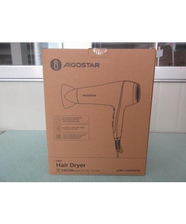 Aigostar Lora 2400W Ionic Hair Dryer - 3 Temperature Levels 2 Airflow Speeds Black - International Shipping Available - Buy Online on GoSupps.com