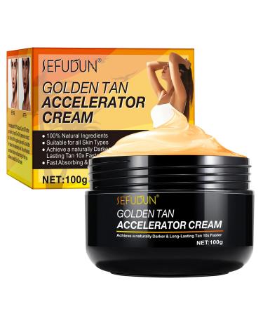 Tanning Gel  Premium Tanning Accelerator Cream 3.53 Fl Oz Soft Brown Intensive Tanning Luxe Gel Cream Tan Accelerator for Outdoor Sun  Achieve a Natural Tan