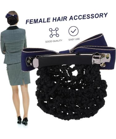 FRCOLOR Net Pocket Butterfly Barrettes Christmas Bows Hair Clip Silk Hair Bow Hair Clip Bun Cover Plush Hair Bow Hairnet Lace Bow Hair Bun Cover Temperament Polyester China Work 11.5x7cm Blue - Buy Online on GoSupps.com