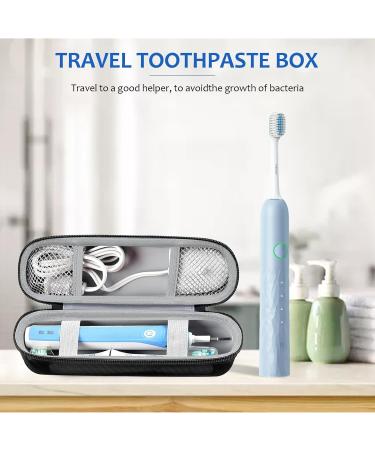 Yolonce Electric Toothbrush Travel Case - Portable Hard Shell Holder with Accessories - Black Striped Travel Etui - Buy Online on GoSupps.com