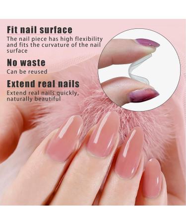 Kalolary Full Cover Dual Nail System Form 100PCS Clear Dual Forms UV Gel Acrylic Tips + 10PCS Poly Gel Quick Building Nail Tip Clip - Buy Online on GoSupps.com